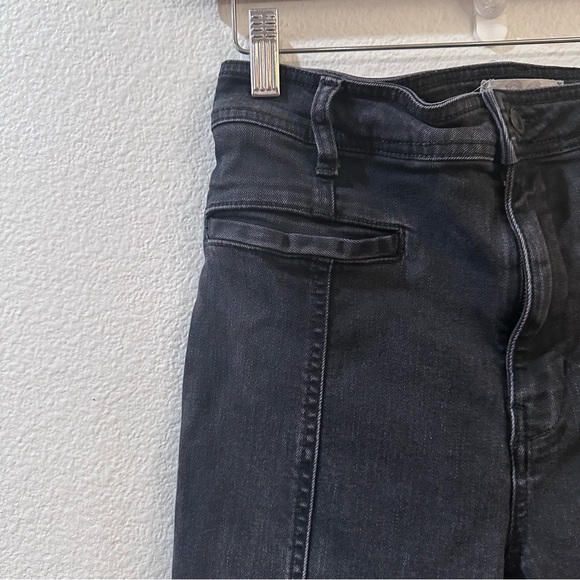 *SOLD* Free People We The Free Firecracker Flare Jeans Black Denim Size 28 - Picture 4 of 10